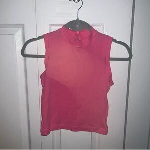 SKIMS Vibrant Pink Sleeveless Crop Top